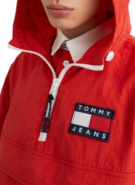 Cortavientos Tommy Jeans POP DROP Rojo Para Hombre