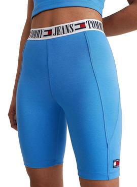 Mallas Ciclistas Tommy Jeans POP DROP Azul Mujer