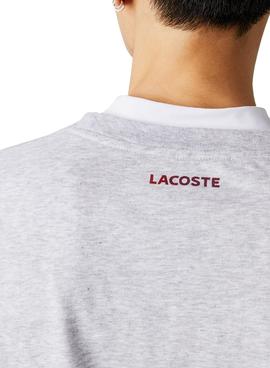 Camiseta Lacoste Novak Djokovic Gris Para Hombre