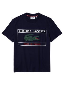 Camiseta Lacoste Made In France Marina Para Hombre