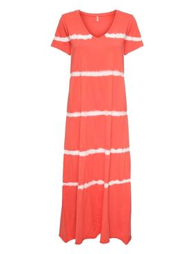 Vestido Only Corentin Tie Dye Naranja Para Mujer