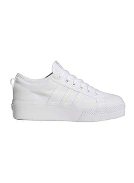 Zapatilla Adidas Nizza Platform Blancas Para Mujer