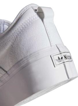 Zapatilla Adidas Nizza Platform Blancas Para Mujer