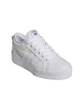 Zapatilla Adidas Nizza Platform Blancas Para Mujer