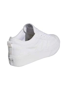 Zapatilla Adidas Nizza Platform Blancas Para Mujer