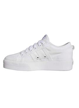 Zapatilla Adidas Nizza Platform Blancas Para Mujer