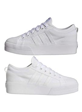 Zapatilla Adidas Nizza Platform Blancas Para Mujer