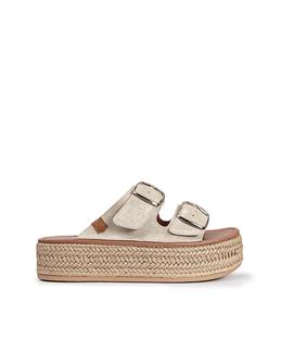 Sandalias Plataforma Morell Boreal Platino POPA para Mujer