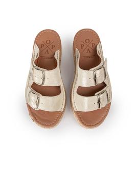 Sandalias Plataforma Morell Boreal Platino POPA para Mujer