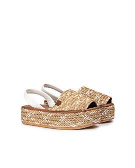 Sandalias Plataforma Chiara Blanco POPA para Mujer