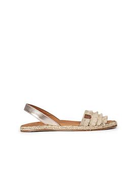 Sandalias Mendoza Flecos Beige POPA para Mujer