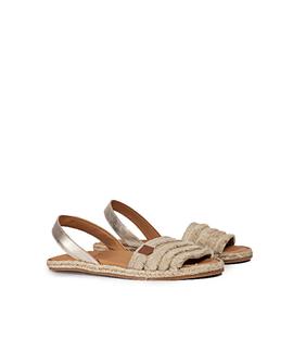 Sandalias Mendoza Flecos Beige POPA para Mujer