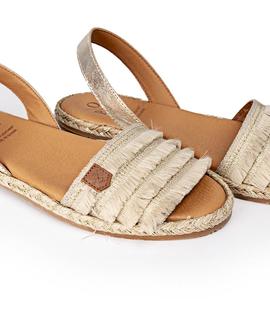 Sandalias Mendoza Flecos Beige POPA para Mujer