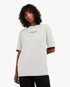 Camiseta Manga Corta Lisa Blanco Fred Perry Para Mujer