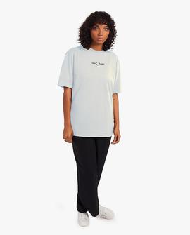 Camiseta Manga Corta Lisa Blanco Fred Perry Para Mujer