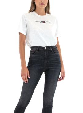 Camiseta Tommy Jeans Homespun Blanco Para Mujer