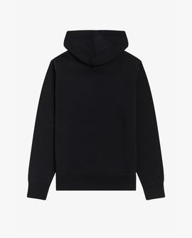 Sudadera Lisa Con Capucha Negro Fred Perry para Hombre