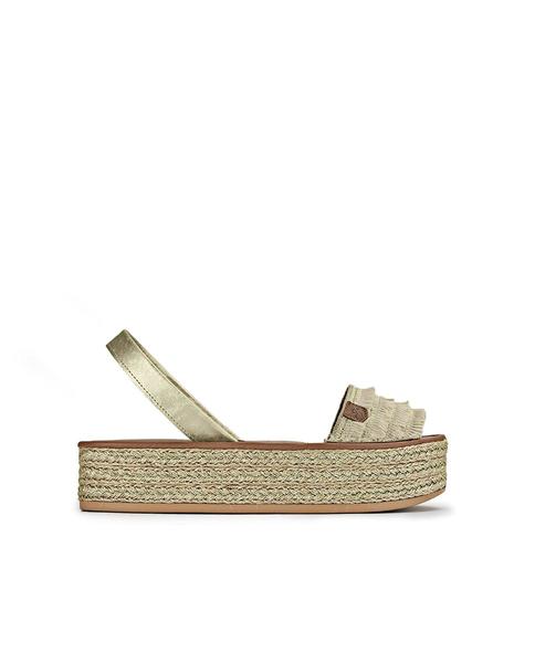 Sandalias Rosario beige Flecos POPA para Mujer
