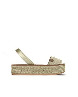 Sandalias Rosario beige Flecos POPA para Mujer