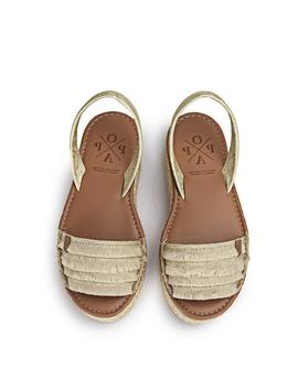 Sandalias Rosario beige Flecos POPA para Mujer