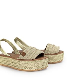 Sandalias Rosario beige Flecos POPA para Mujer