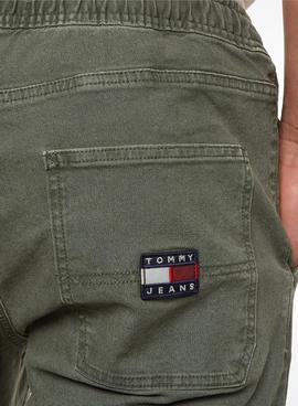 Pantalón Tommy Jeans Ethan Garment Verde Hombre