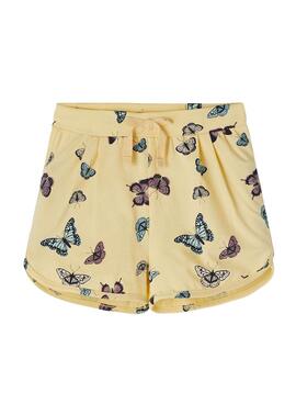 Shorts Name It Jia Mariposas Amarillo Para Niña