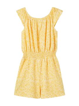 Mono Corto Name It Jasphine Flores Amarillo Niña