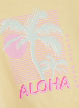 Camiseta Name It Jesa Aloha Amarillo Para Niña