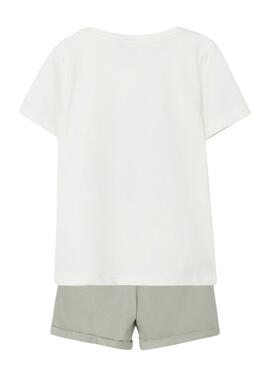 Conjunto Name It Jerl Blanco y Gris Para Niño