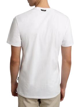 Camiseta Napapijri S Turin Blanca Para Hombre