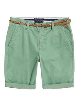 Bermuda Superdry Chino City Verde Mujer