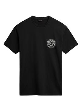 Camiseta Napapijri S Plan Negra Para Hombre