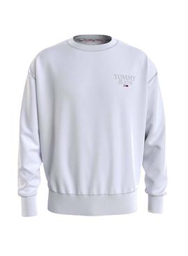 Sudadera Tommy Jeans Tonal Entry Blanca Hombre