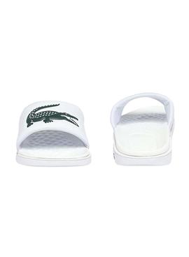 Chanclas Lacoste Croco Dualiste Blancas Hombre