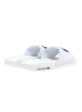 Chanclas Lacoste Croco Dualiste Blancas Hombre