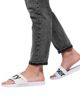 Chanclas Superdry Classic Blancas Para Hombre