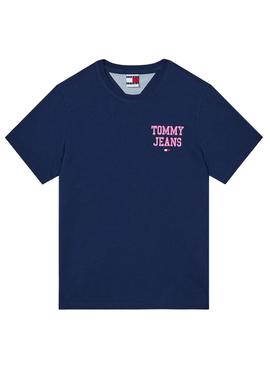 Camiseta Tommy Jeans POP DROP Marina Para Mujer