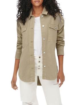 Sobrecamisa Only Shelby Beige Para Mujer