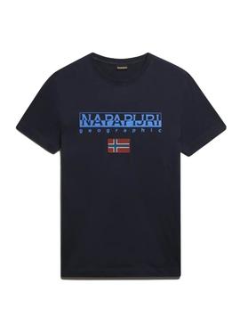 Camiseta Napapijri Ayas Marino Para Hombre