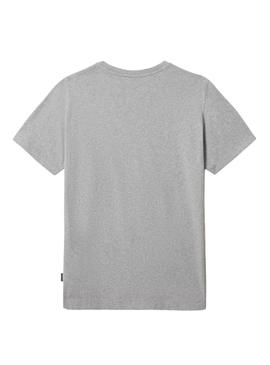 Camiseta Napapijri Box Gris Para Hombre