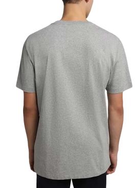 Camiseta Napapijri Box Gris Para Hombre