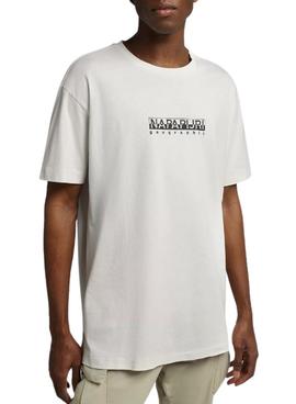 Camiseta Napapijri Box Blanca Para Hombre