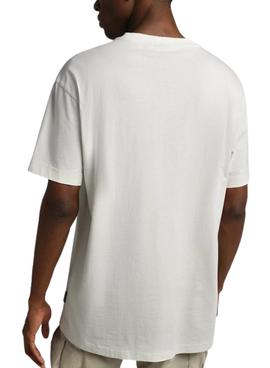 Camiseta Napapijri Box Blanca Para Hombre