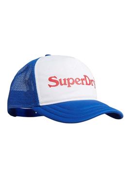 Gorra Superdry Vintage Trucker Azul Para Hombre