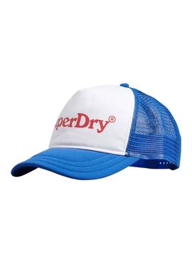 Gorra Superdry Vintage Trucker Azul Para Hombre