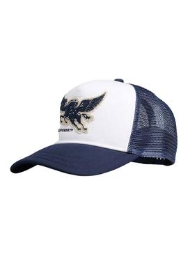 Gorra Superdry Vintage Trucker Marino Para Hombre