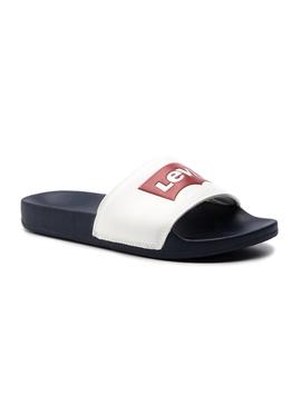 Chanclas Levis June Batwing Blanco Mujer