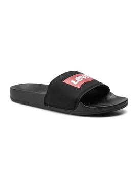 Chanclas Levis June Batwing Mujer Negro