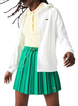 Chaqueta Lacoste Capucha Blanca Para Mujer